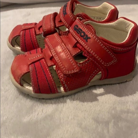 Geox Unisex Red Walking Flat Shoes Sandals Size Euro 22/US 6 1/2 - Picture 4 of 5
